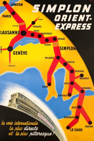 Simplon Orient Express poster, 1947